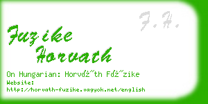 fuzike horvath business card